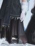 Hem Tulle Denim Skirt